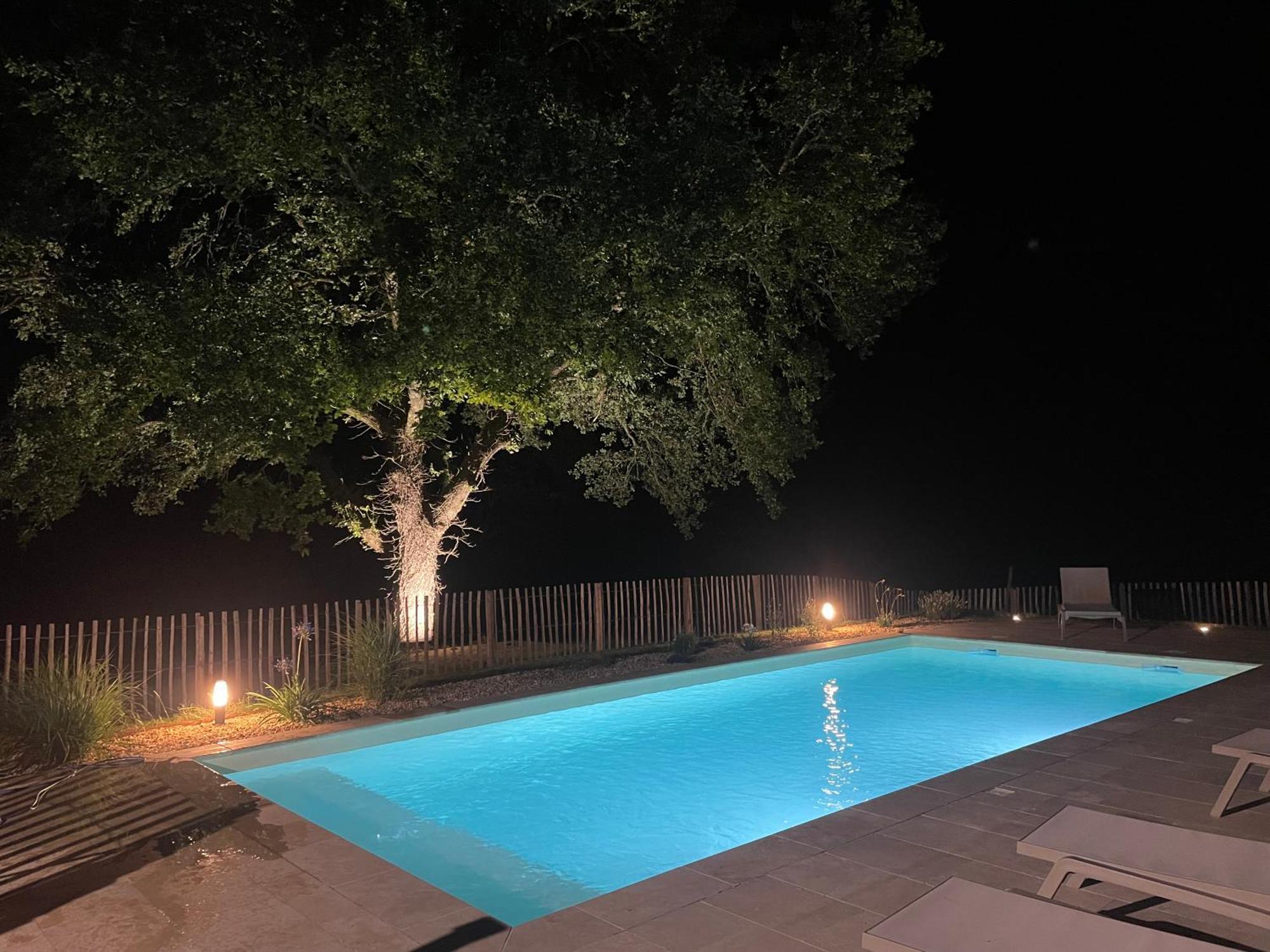 Gite Les Mareillauds - Piscine Salon エクステリア 写真
